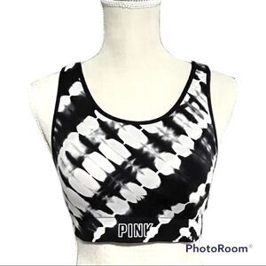 Victoria’s Secret Pink tie dye racerback lightly lined athletic bra